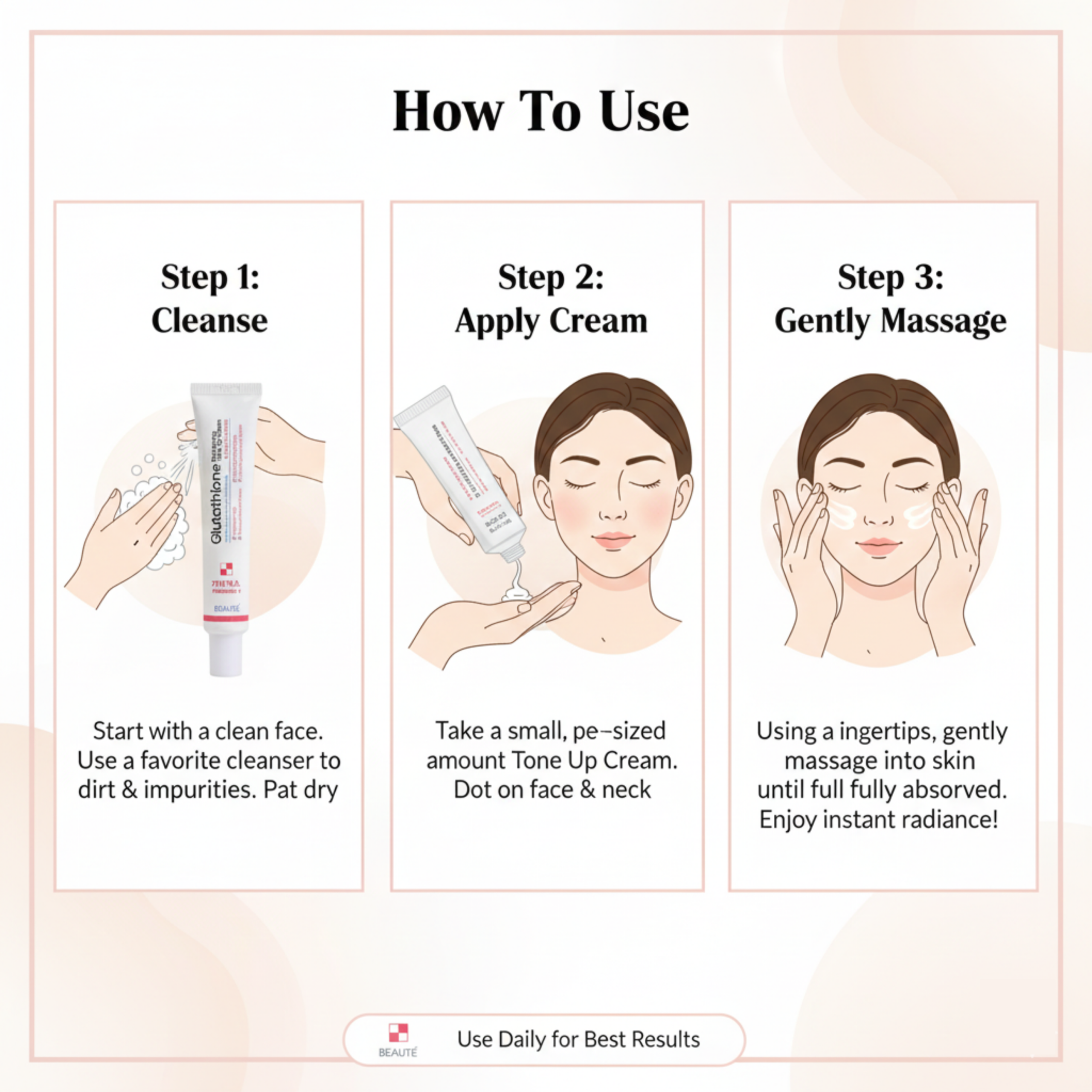 BEAUTE Glutathione Britening Tone Up Cream 45ml