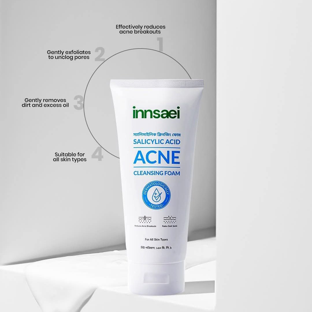 INNSAEI Salicylic Acid Acne Cleansing Foam 150ml