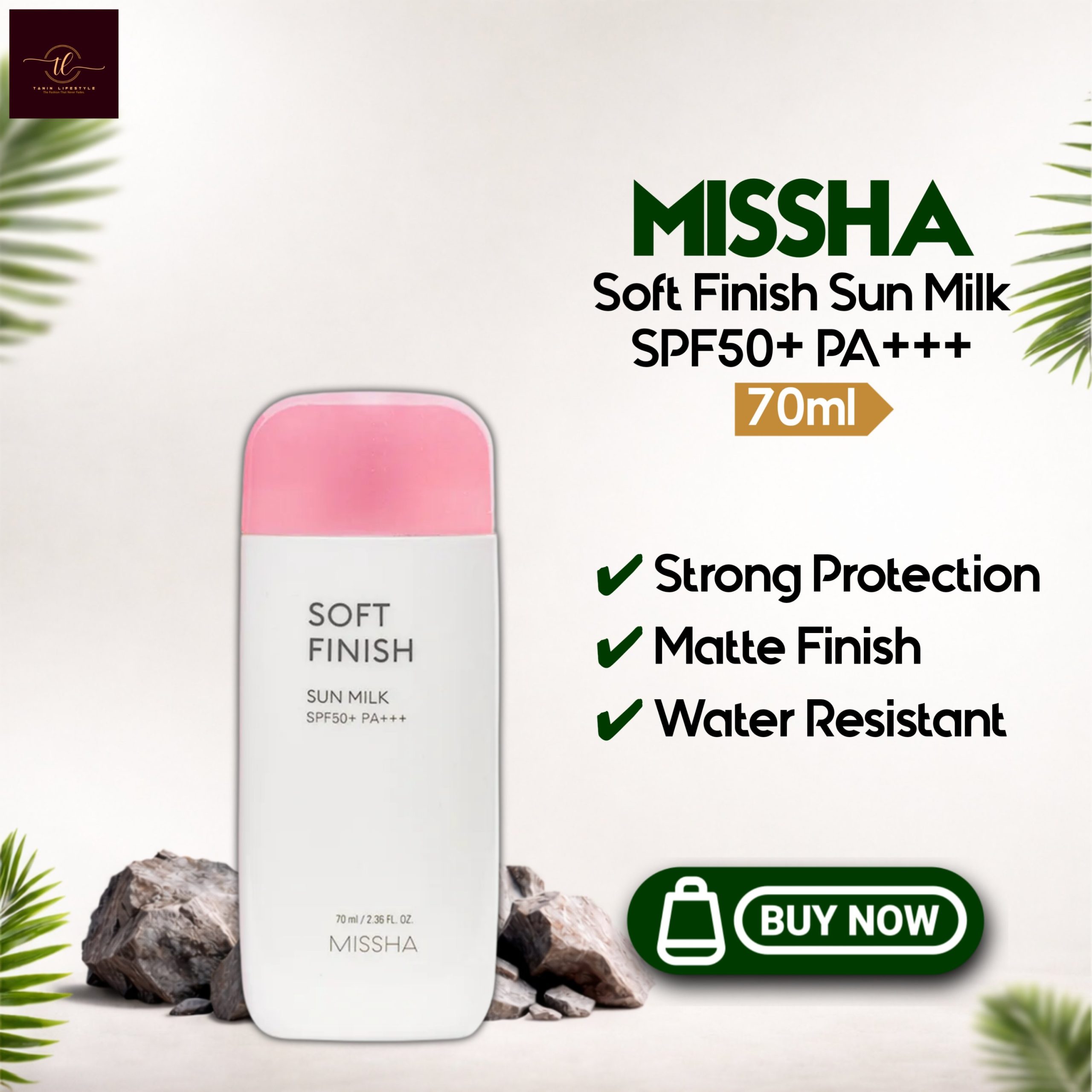 MISSHA Soft Finish Sun Milk SPF50+ PA+++ 70ml