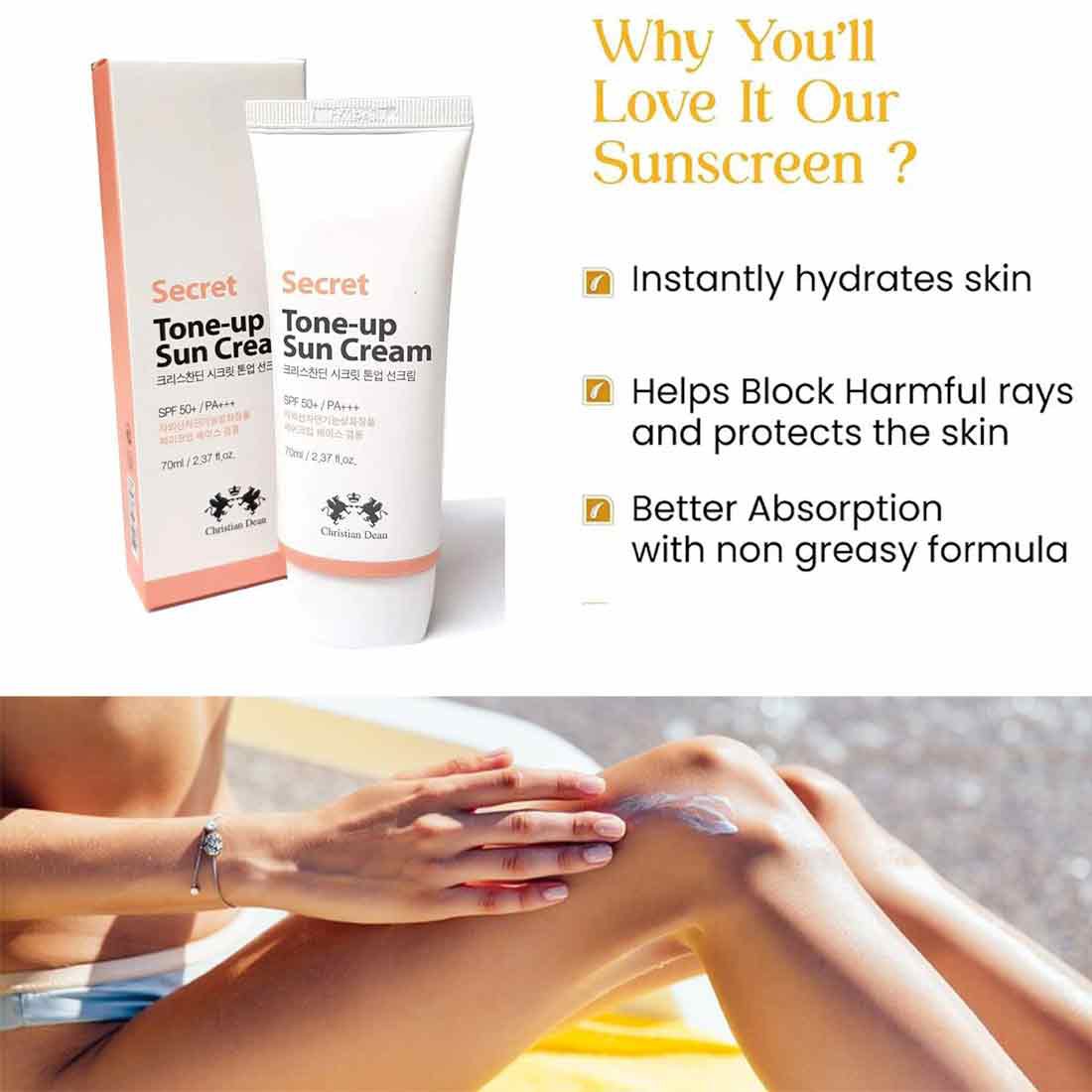 Christian Dean Secret Tone Up Sun Cream 70ml
